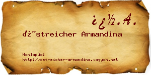 Östreicher Armandina névjegykártya